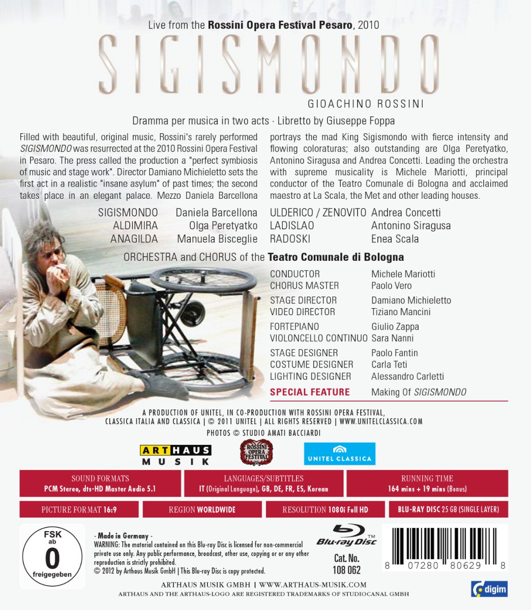 Rossini : Sigismondo [Blu-ray]