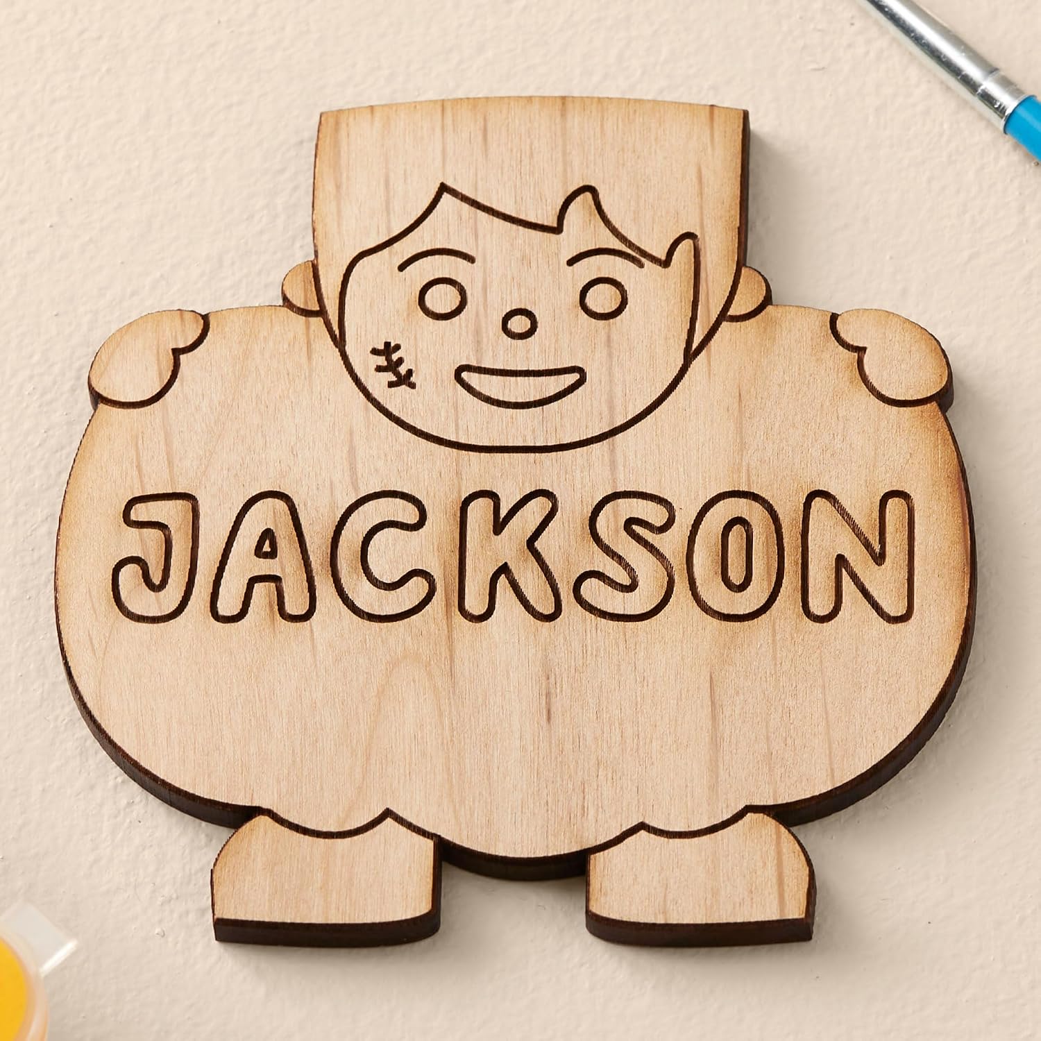 Personalization Universe Halloween Personalized Wooden Paintable Toy
