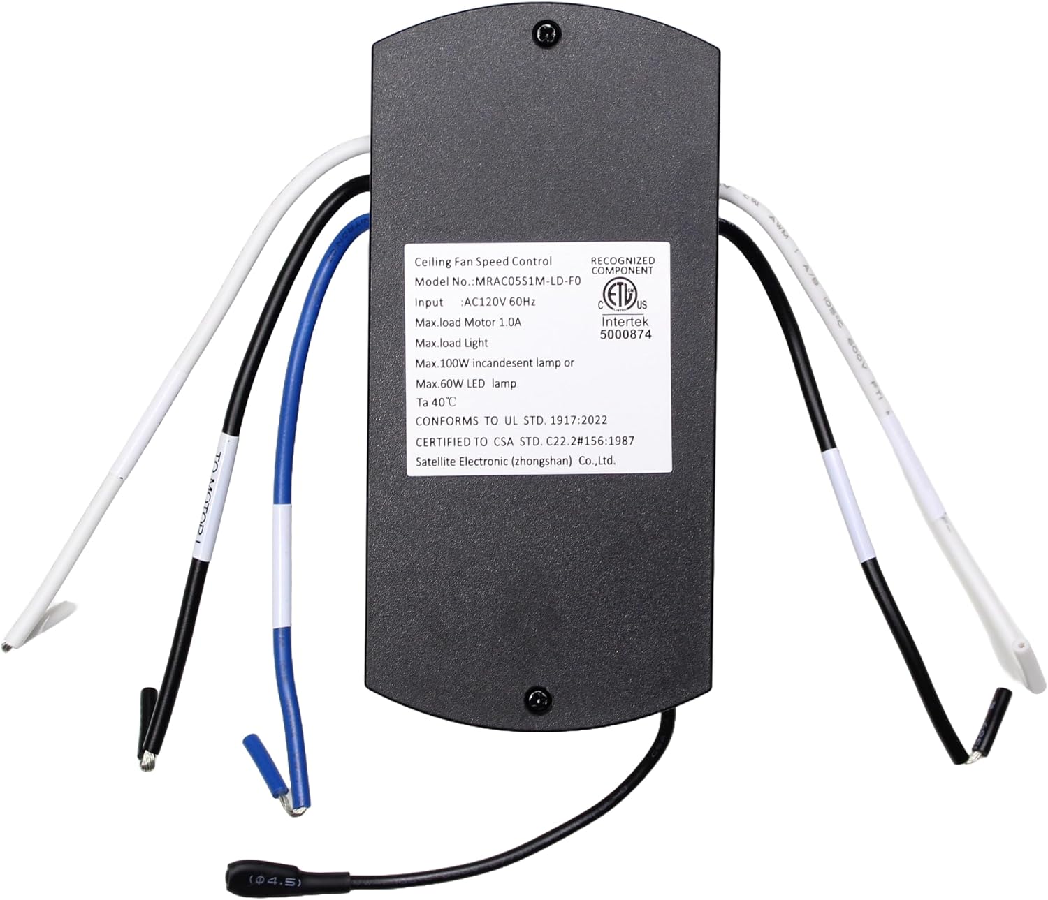 MRAC05S1M-LD-F0 Ceiling Fan Receiver for Harbor Breeze Fans MRAC06S1M-LD-F0