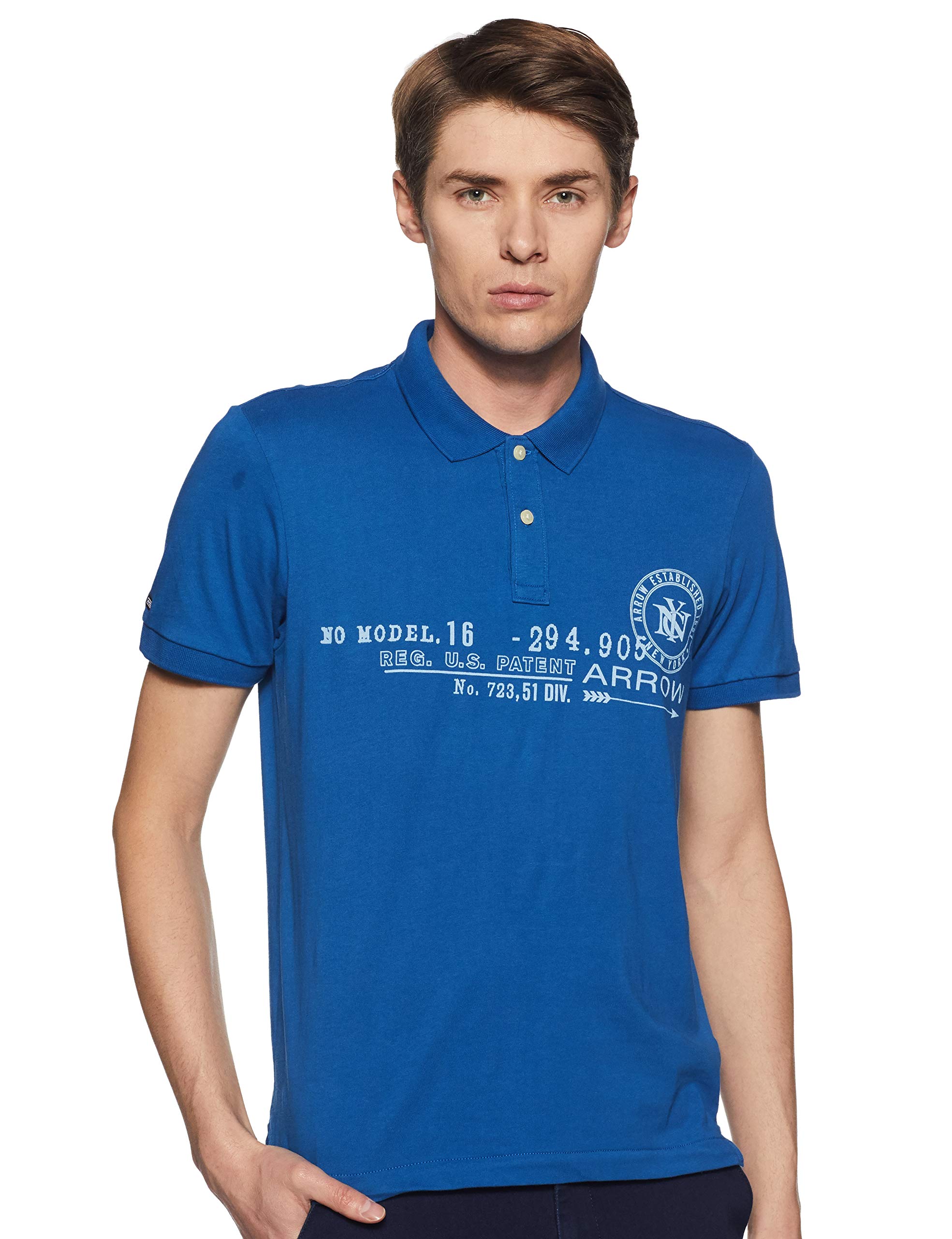 Arrow Sports Men's Solid Regular Fit Polo