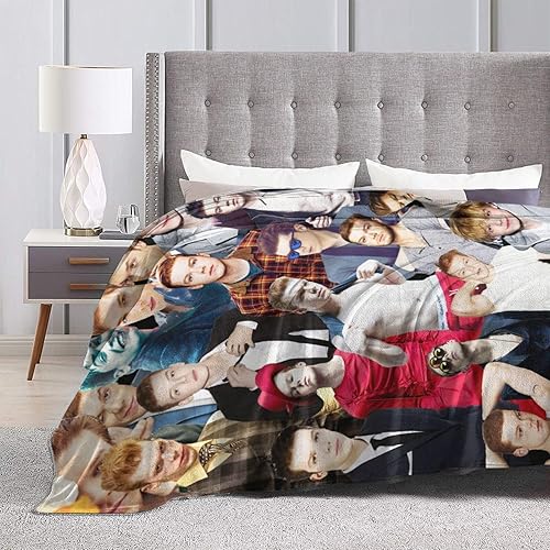 Miniatura 4 de Manta Cameron Monaghan suave y cómoda manta de lana polar para sofá, oficina, coche, camping, yoga, viajes, decoración del hogar, acogedora manta de