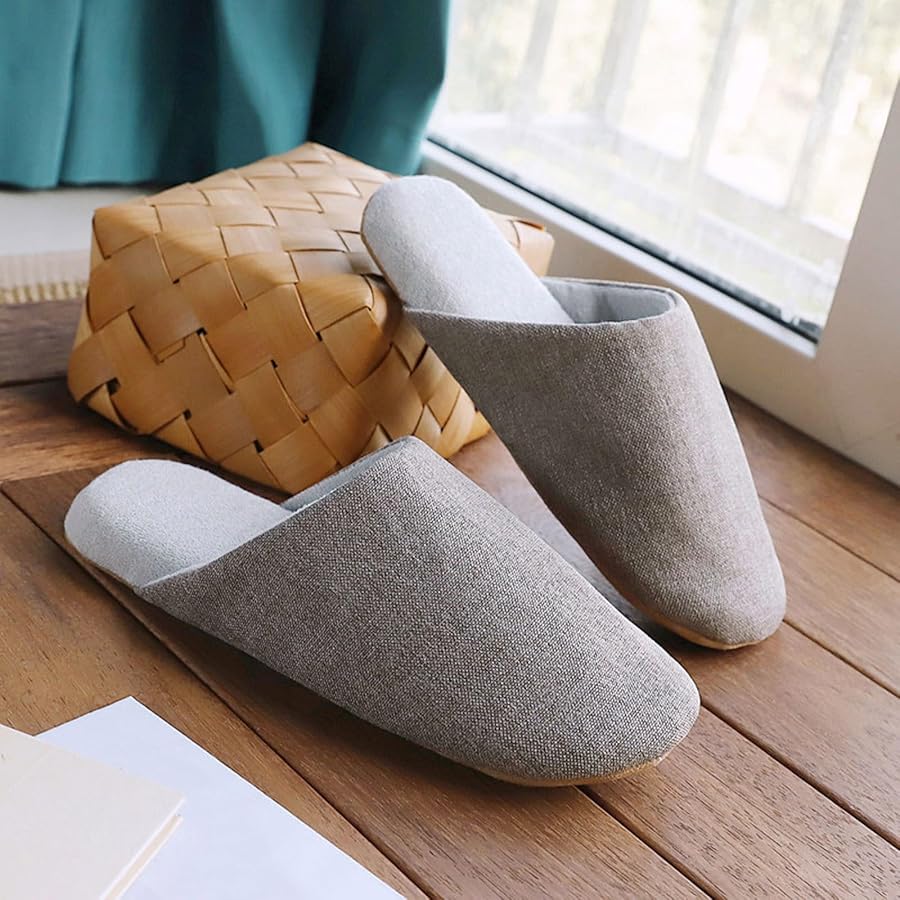 Pantoufles Extra Larges En Coton Velours - Chaussons Chauds Unisexe, Semelle Antidérapante, Pour La Maison
