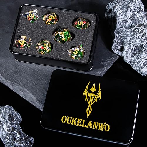 Miniatura 6 de OUKELANWO Juego de dados DND de núcleo líquido D&D
