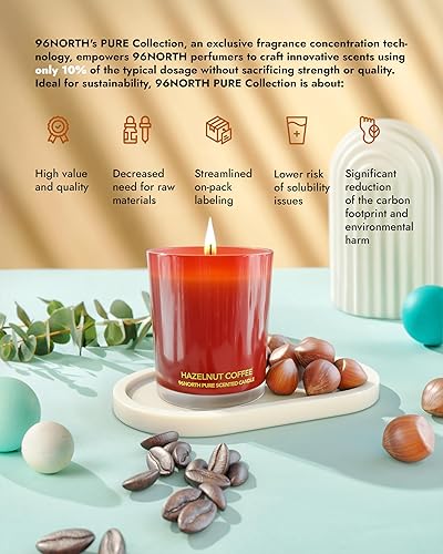 Miniatura 21 de 96NORTH Velas de soja de vainilla de lujo, vela grande en tarro de 3 mechas, hasta 50 horas de tiempo de combustión, cera de soja 100% natural, vela