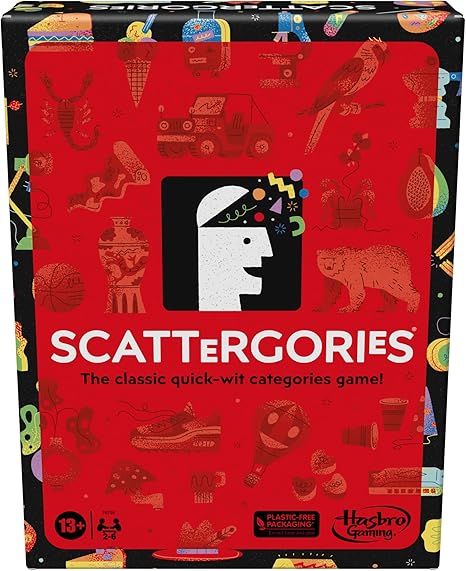 Hasbro Gaming Scattergories Classic Game, Party Game for Adults and Teens Ages 13 and up, Board Game for 2+ Players