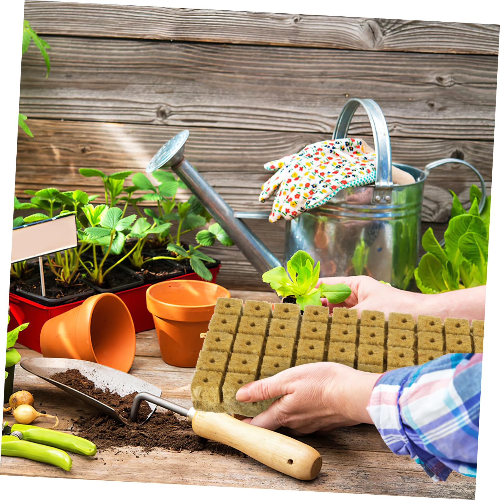 BESPORTBLE 4 Ensembles Substrat De Racine Départ Plantation Croissance Bloc De Terre pour Propagation De Plantes Cubes pour La Propagation des Plantes 100 Pièces * 4