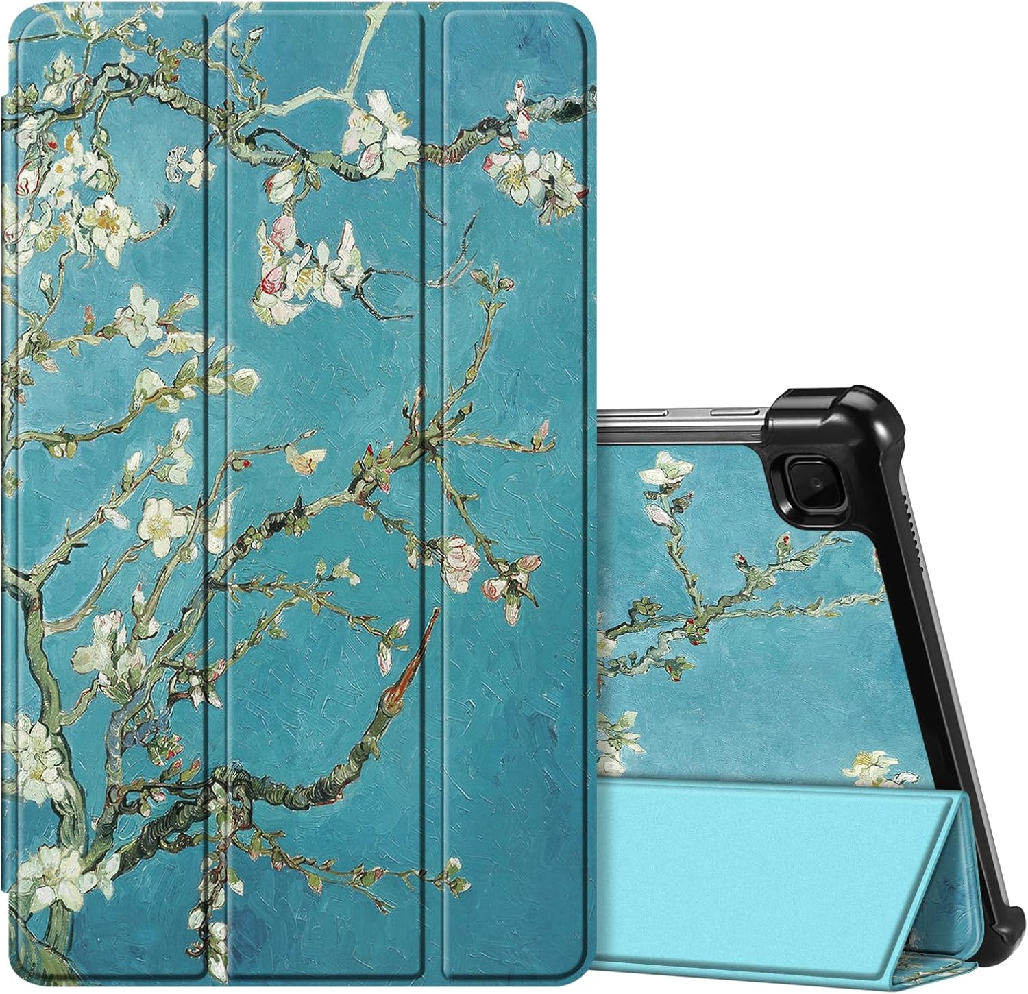 Fintie Slim Case for Samsung Galaxy Tab A7 Lite 8.7 Inch 2021 | Lightweight, Ultra Thin Hard Back Cover, Tri-Fold Stand, Compatible with SM-T220/T225/T227, Blossom