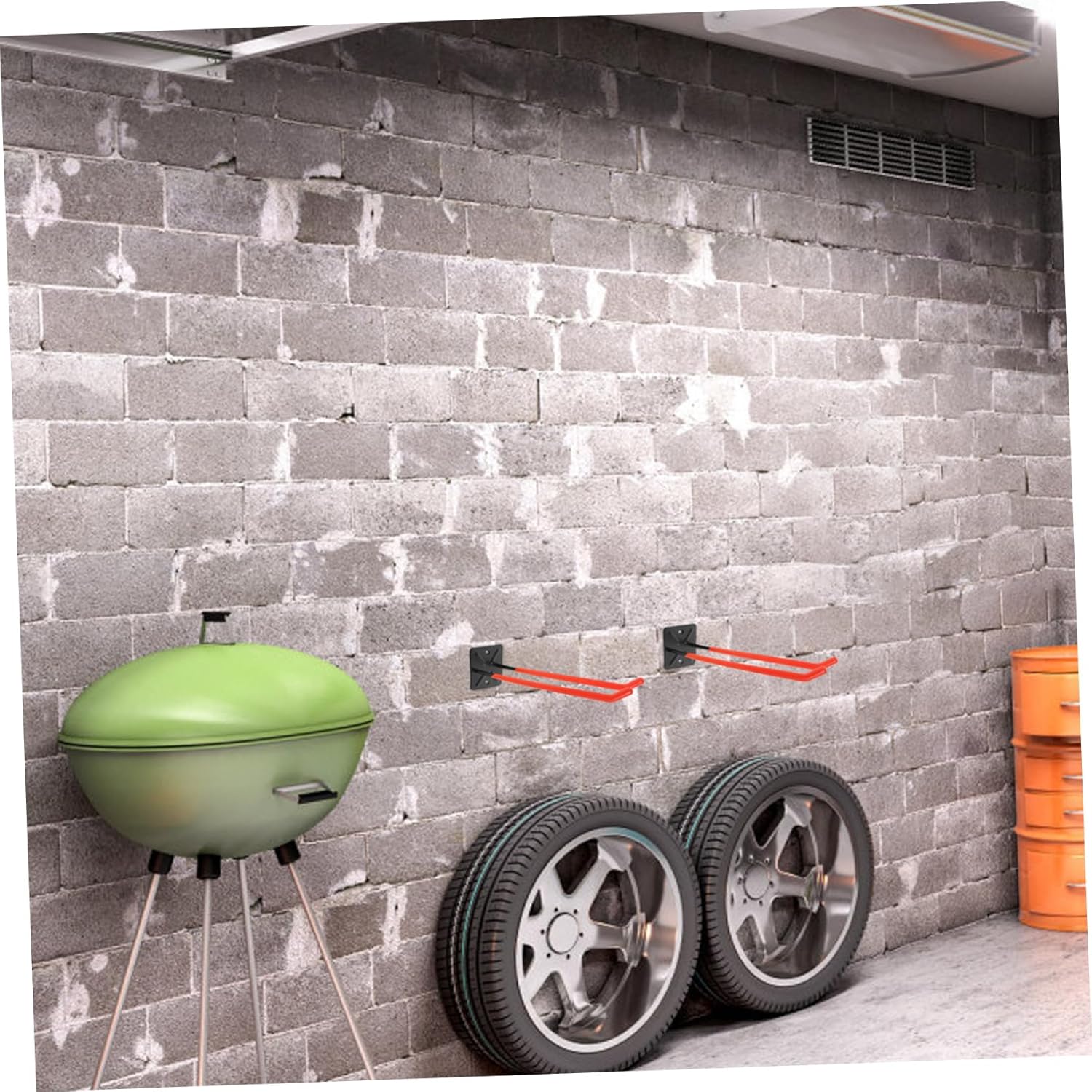 Cabilock Heavy Duty Garage Tire Hooks Wall Mount Garage Hooks Ladder Hanger Chair Storage