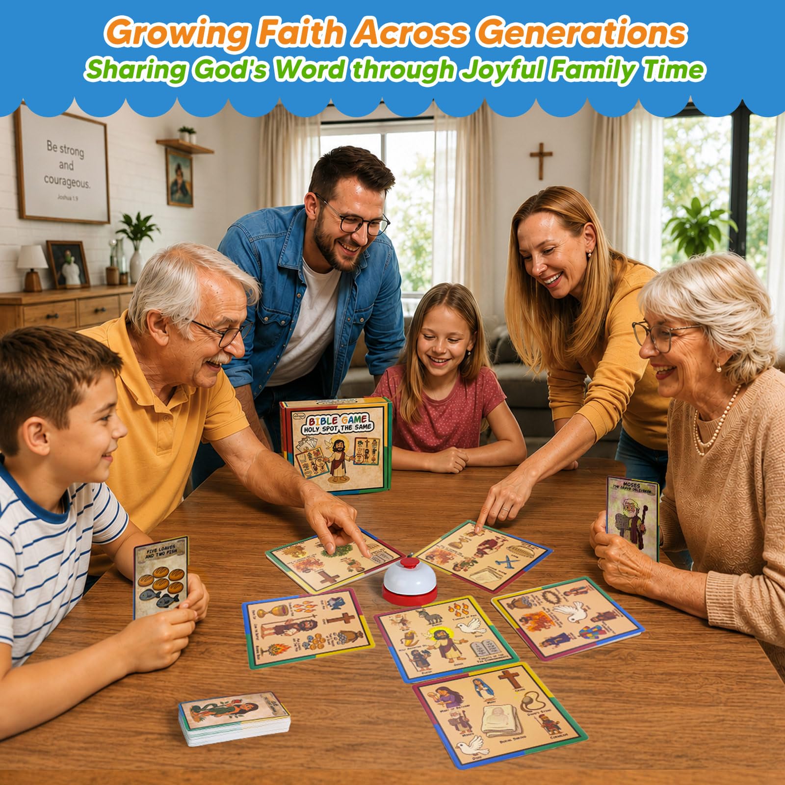 Garybank Bible Spot the Same Games for Kids – Juego de emparejamiento cristiano con 57 tarjetas de historia bíblica para construir la fe, divertido aprendizaje bíblico para la escuela dominical