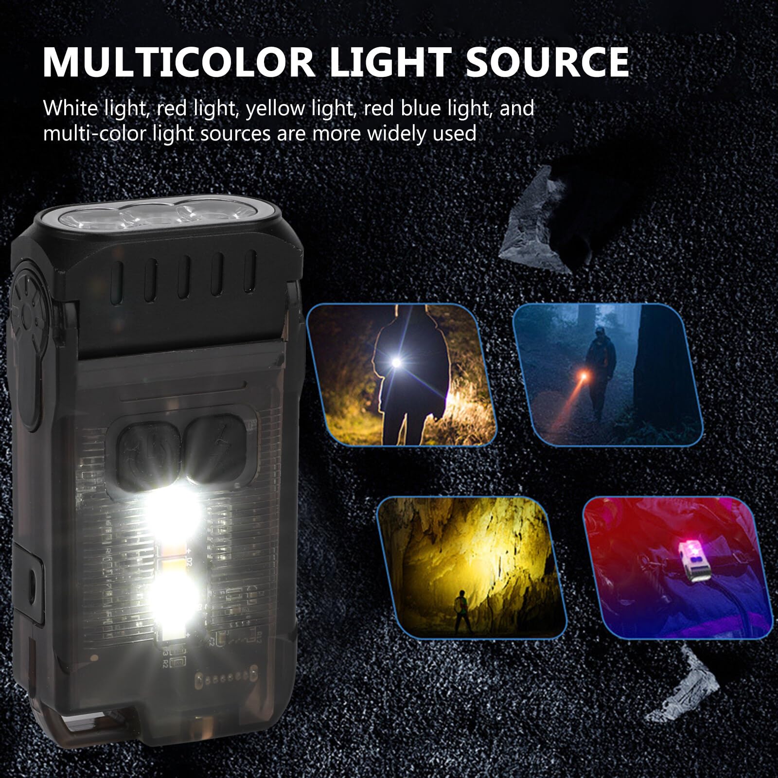 V15 EDC Small Powerful Torches, Pocket Torch with Clip - Image 4