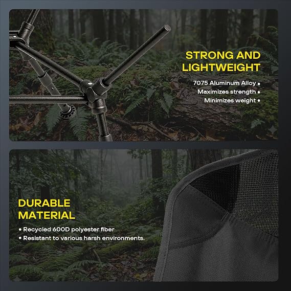 Ultralight Camping Chair, Low Back Black