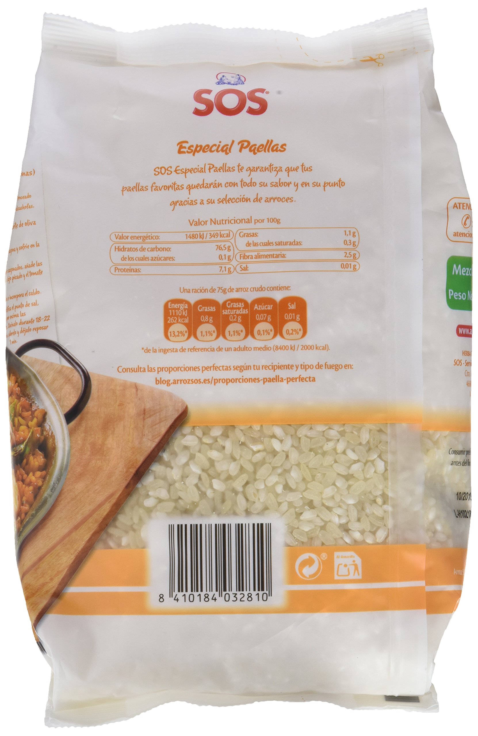 Arroz SOS Especial Paellas 1 Kg - [Pack De 10] - Total 10 Kg — view 2