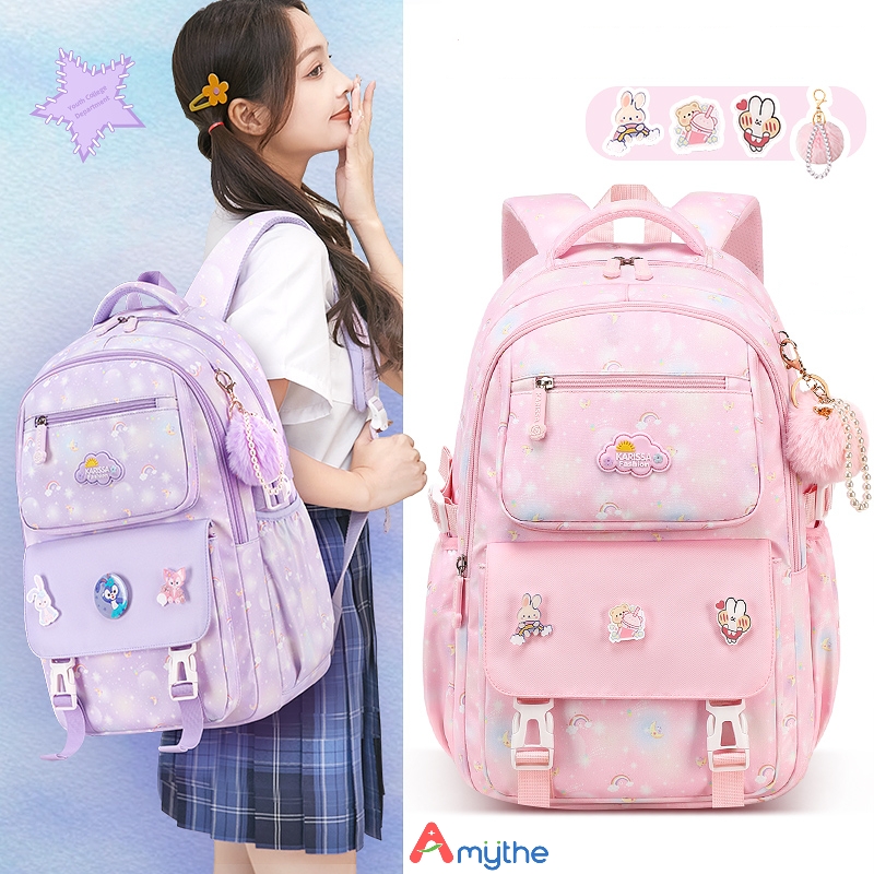 Kawaii Schulrucksack Für Mädchen - 3-teiliges Set Mit Lunchtasche Und Federmäppchen, Wasserdicht Und Ergonomisch