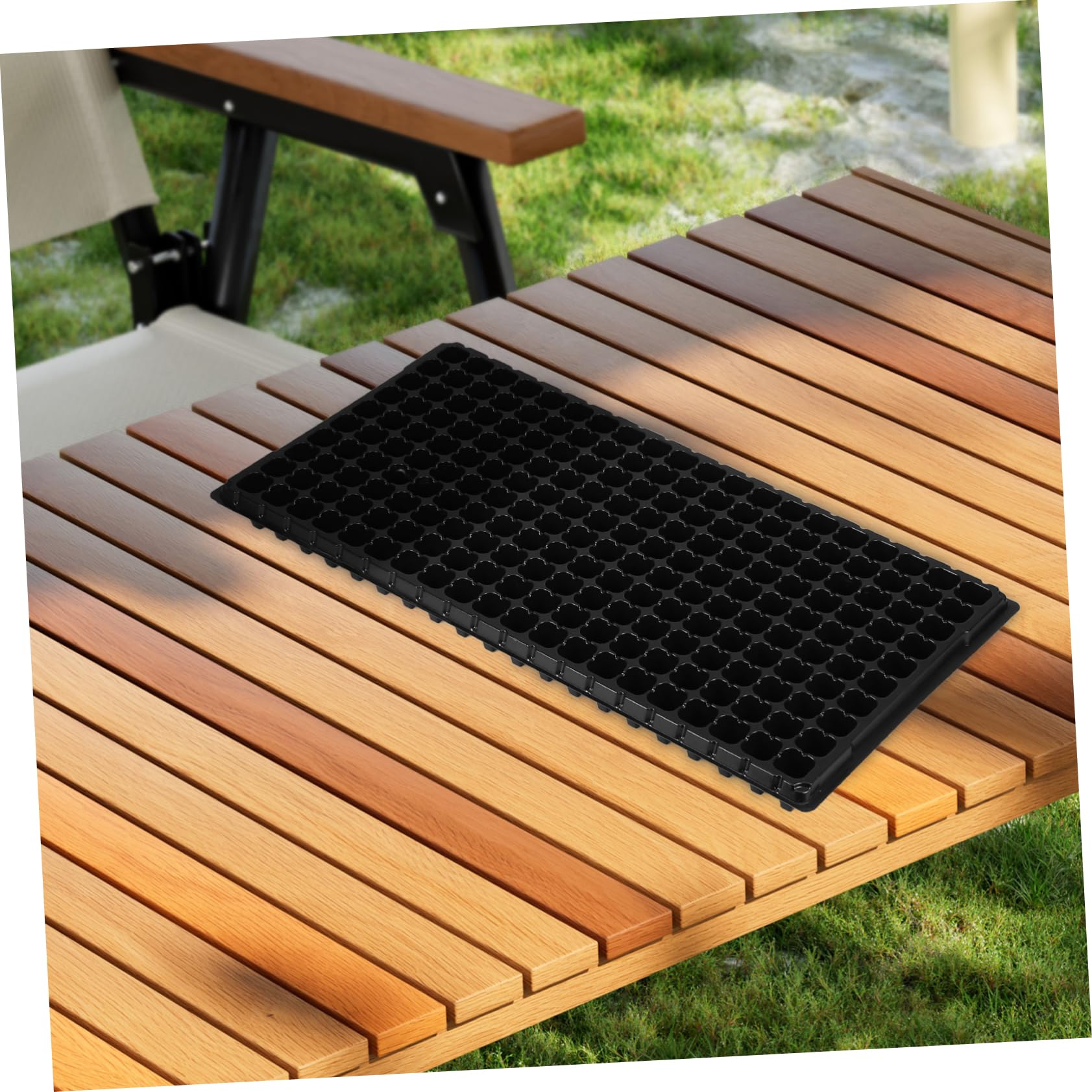 BESTonZON Plateau de Culture de Semis 10 Pièces PVC Noir 200 Cellules