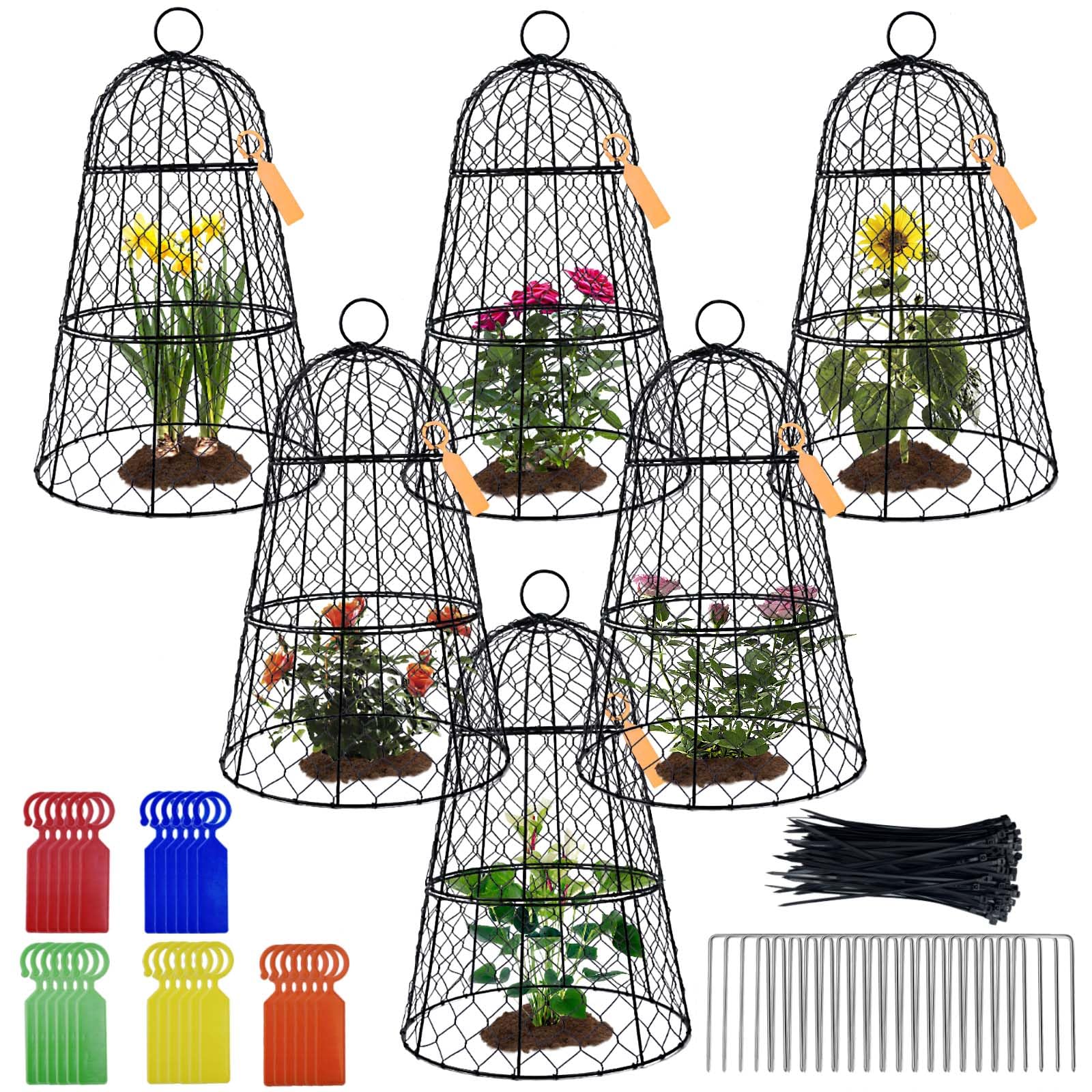 Lot de 6 cloches de jardin pour plantes 45 x 29 x 29 cm