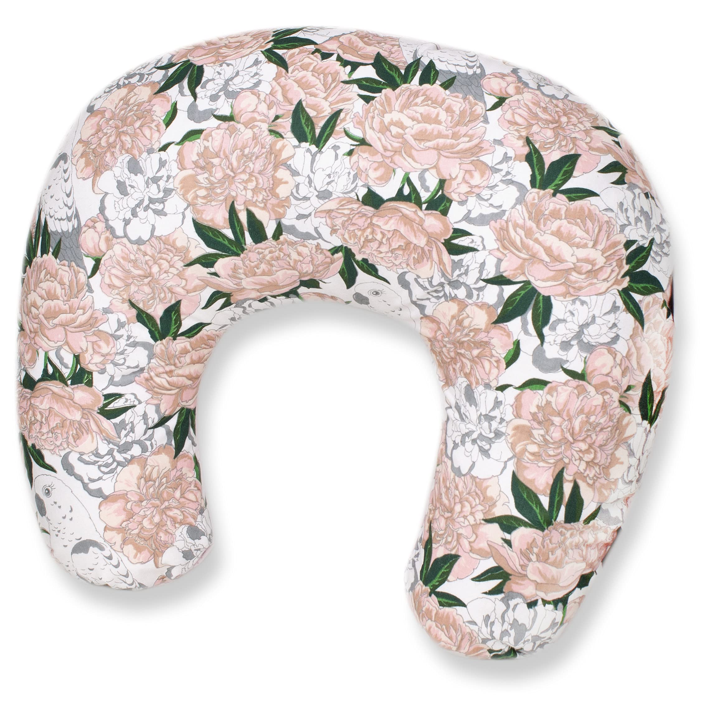 PaLulli Stillkissen mit Stillkissenbezug aus 100% Baumwolle, abnehmbar Multifunktionale Positionierung von Baby und Mutter (PAPAGEIEN)