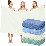 4 Pack Oversized Bath Sheet Towels 40x80'', Extra Large Microfiber Bath Towels for Adults, Quick Dry Super Absorbent Soft Coral Fleece Shower Sheets for Bathroom, Spa, Beach & Gym (Dark Color)