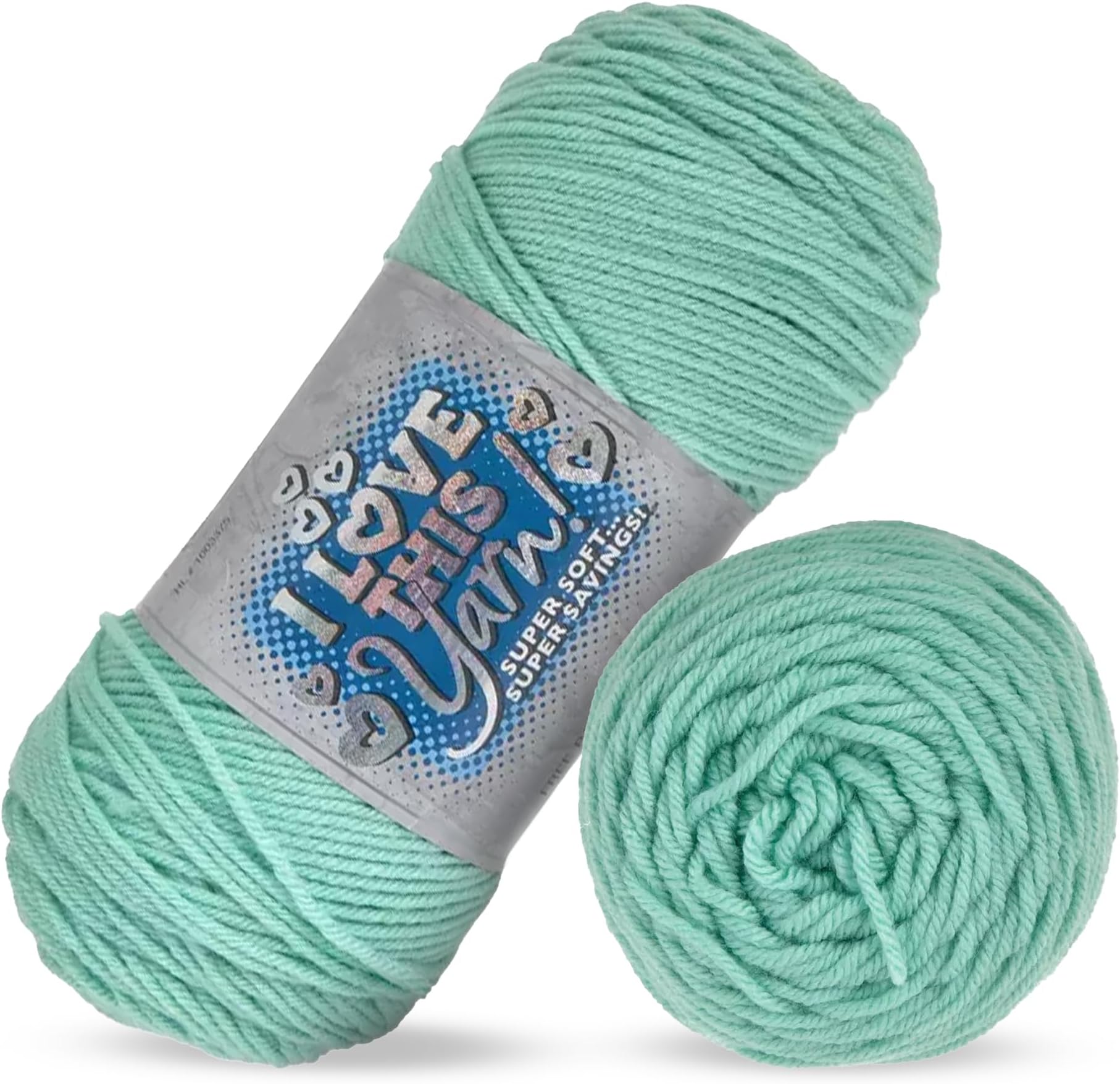 I Love This Yarn 4 Medium Acrylic Yarn for Crocheting & Knitting Soft Skein 355 Yards for Blankets, Hats & More Ocean