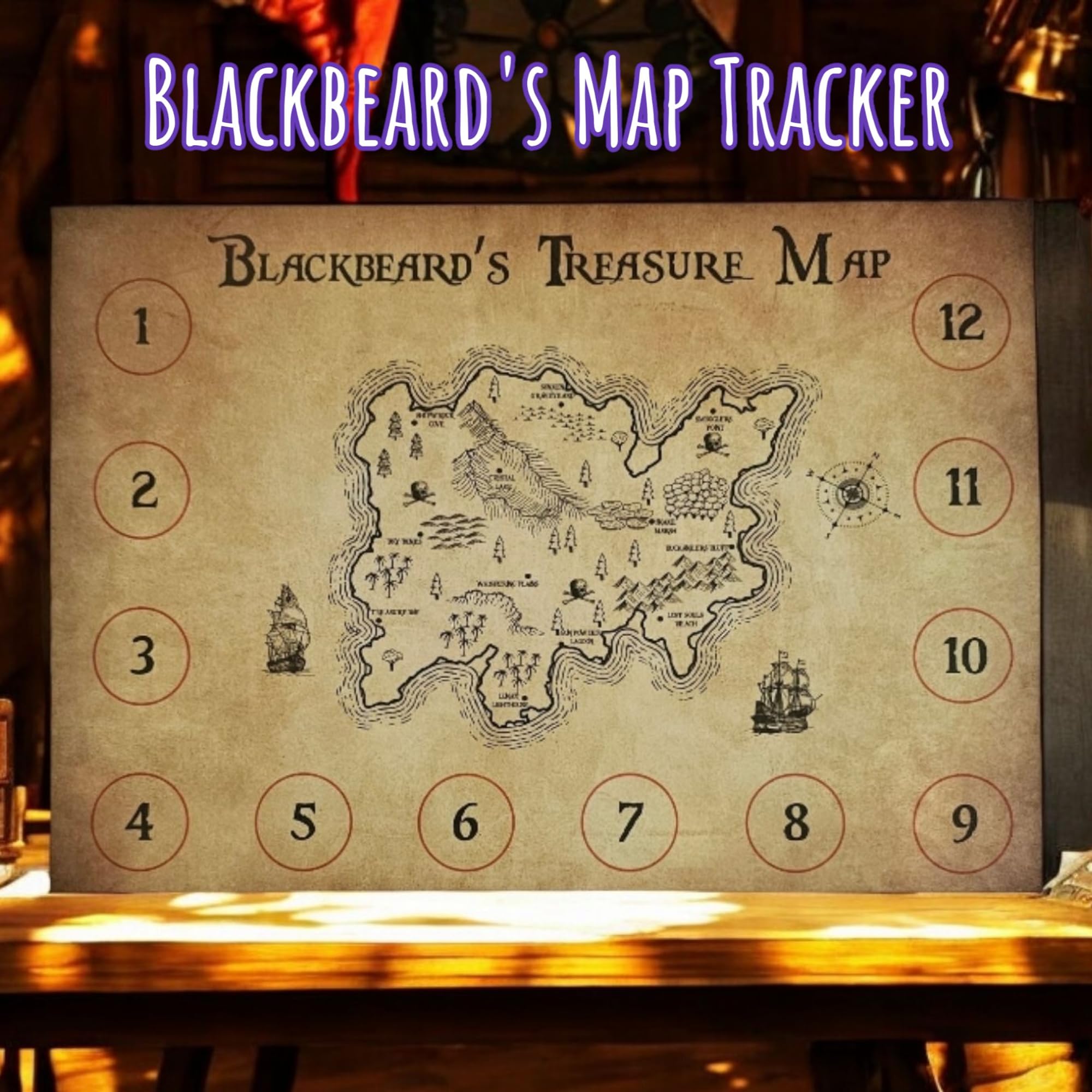 Blackbeard’s Bounty Treasure Hunt, Kids Treasure Hunt Game. Interactive Activity with clues, treasure hunt Tracker - Image 3