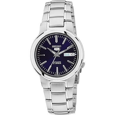 Amazon Com Seiko 5 Analog Navy Dial Men S Watch Snka05k1 Watches