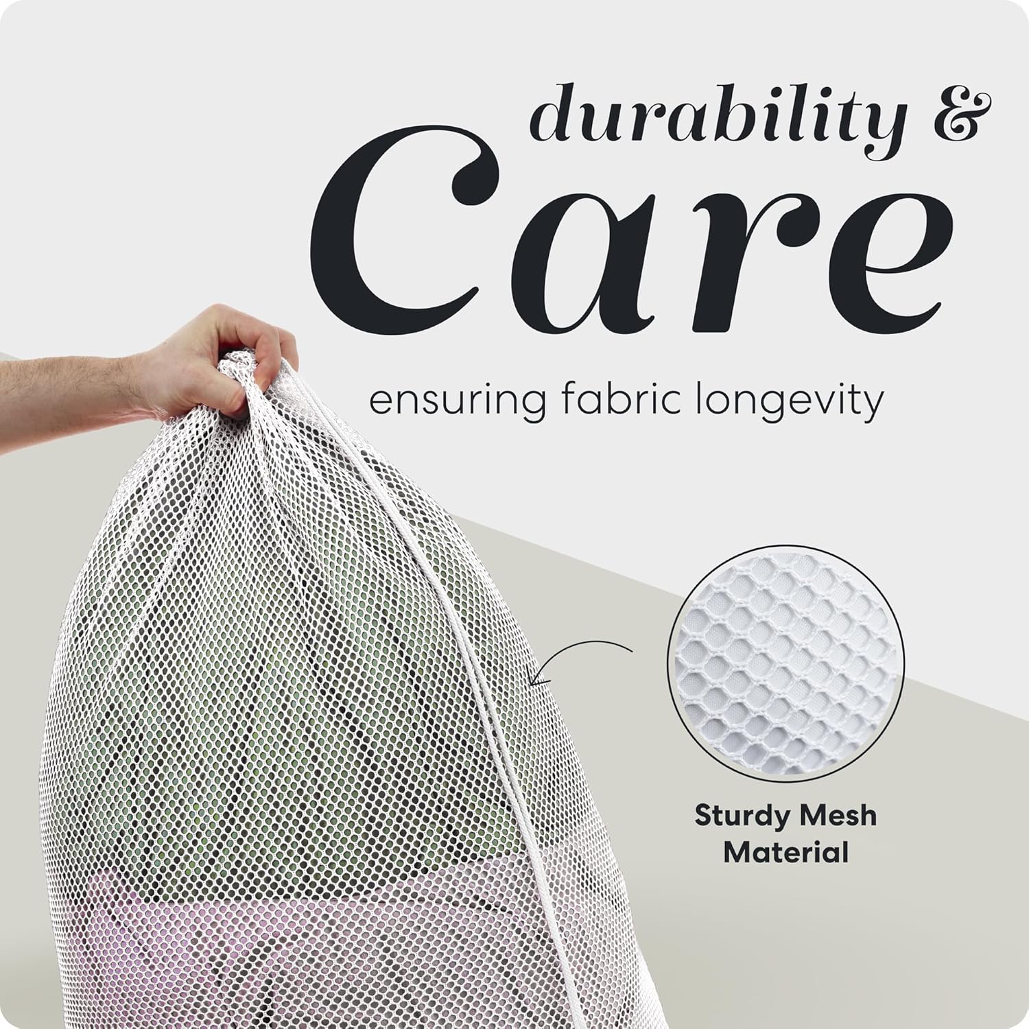 Mesh Laundry Bag, Extra Lar – Heavy Duty, hine Washable