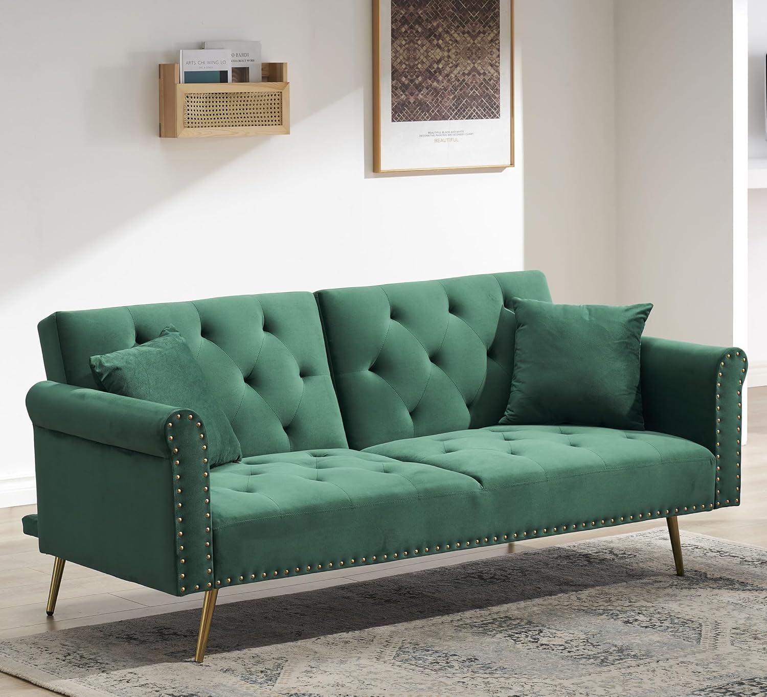 Modern Loveseat Sofas for Living Room,Convertible Sleeper