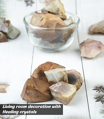 Miniatura 8 de ZAICUS Jasper Family - Cristales en bruto a granel, piedras crudas para fabricación de joyas, pulir, cabbing, lapidario, rocas fuentes, decoración,