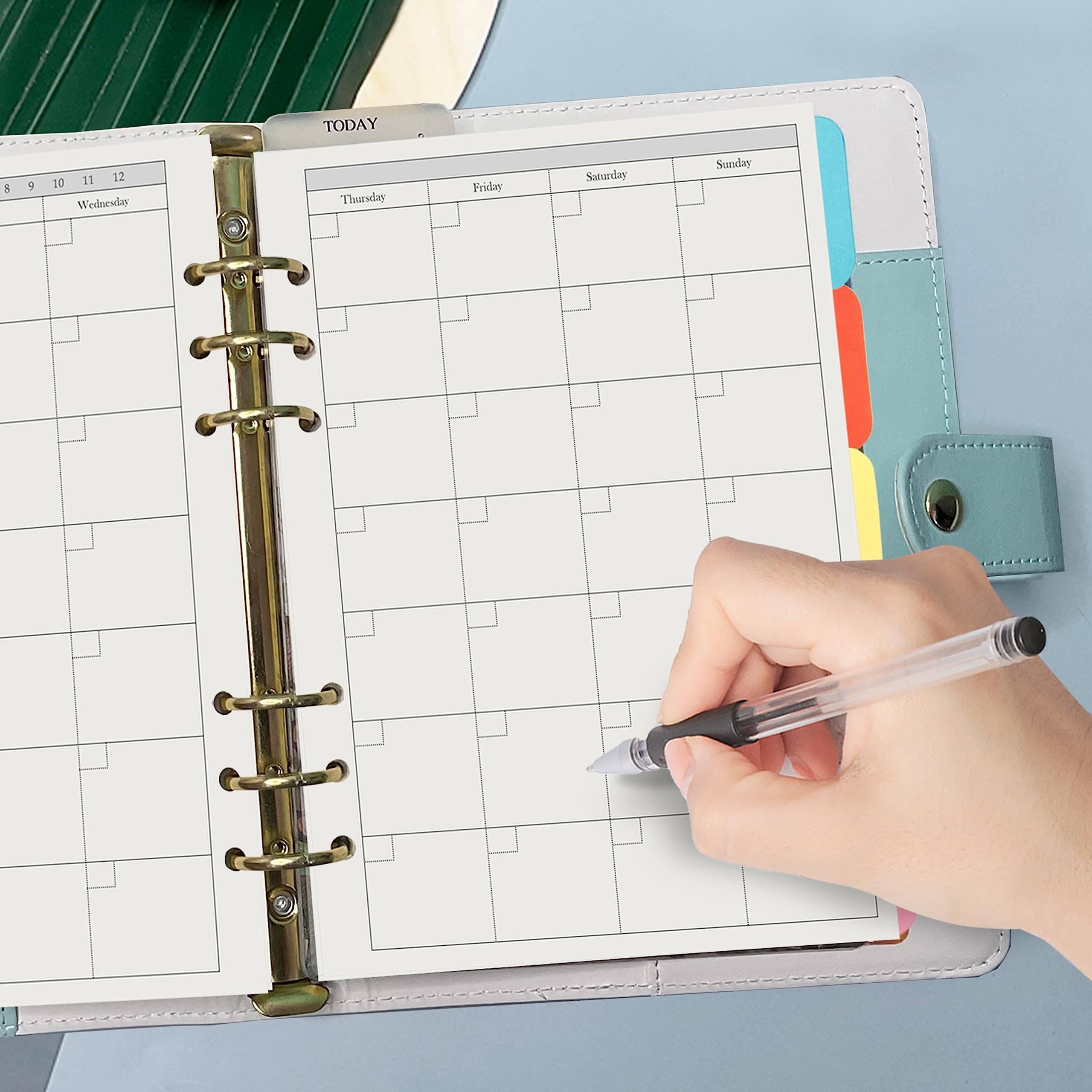 Harphia A5 6 Holes Binder Refill Value Set, 90 Sheets Loose Leaf Paper with Stickers and dividers - Image 2