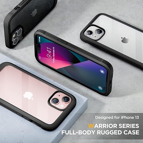 Miniatura 6 de Miracase Funda compatible con iPhone 13 de 6.1 pulgadas, actualizada 2021, carcasa transparente de vidrio de cuerpo completo con protector de