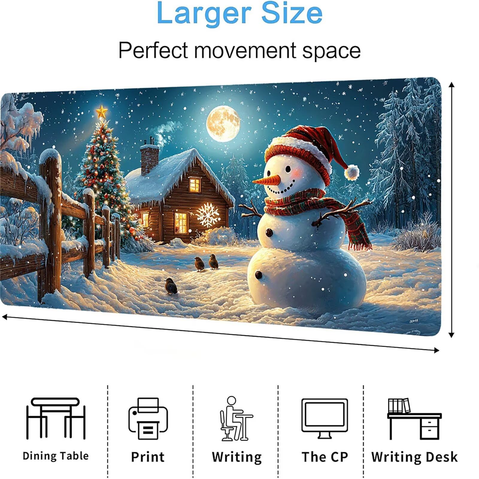 Biała podkładka pod mysz matowa, podkładka pod mysz do gier XXL 1200 x 600 x 5 mm, podkładka na biurko dla graczy, bardzo duża bezszwowa mata na stół dla graczy, antypoślizgowa podstawa, wodoodporna
