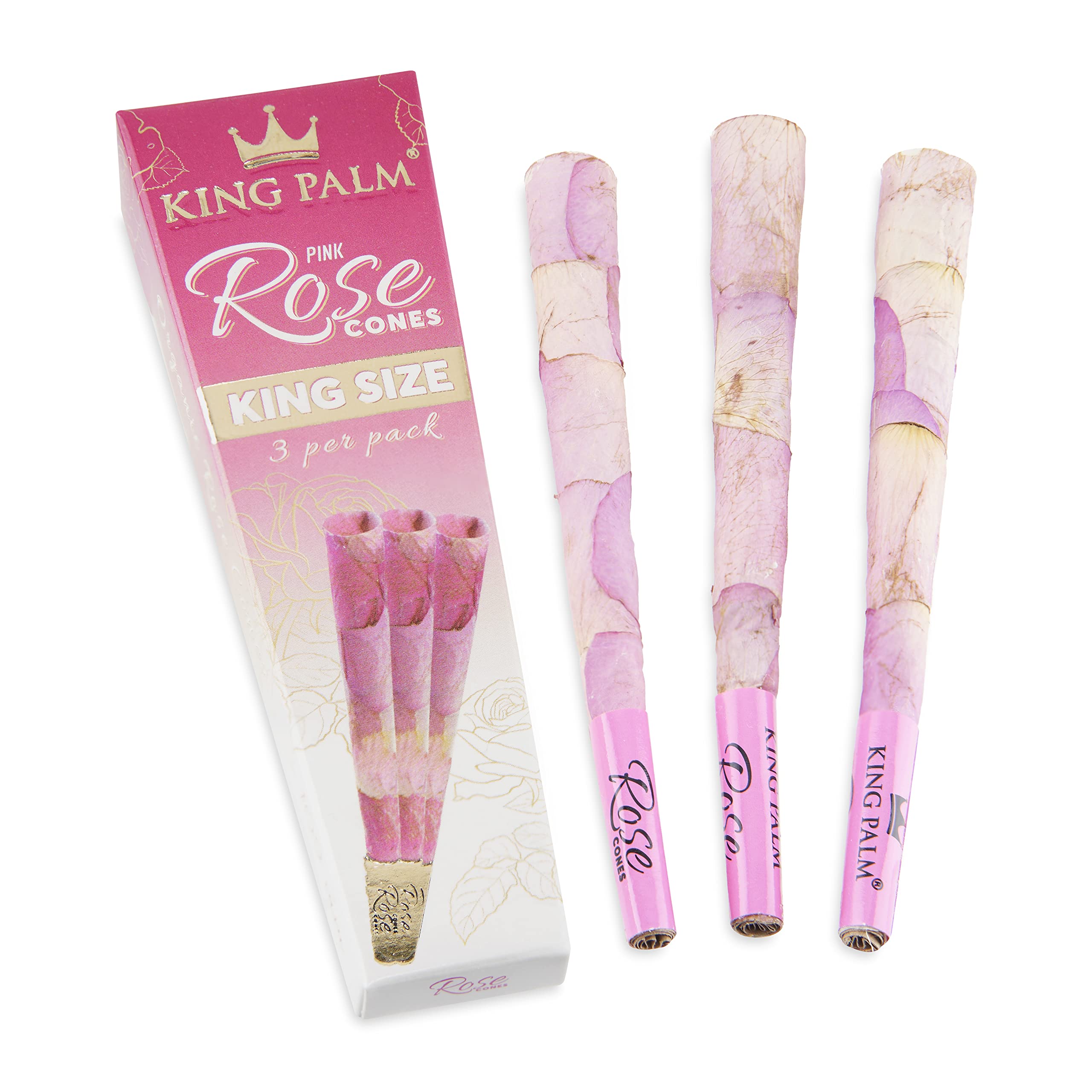 Buy King Palm Rose Prerolled Cones King Size Pink Flower Petal Pre