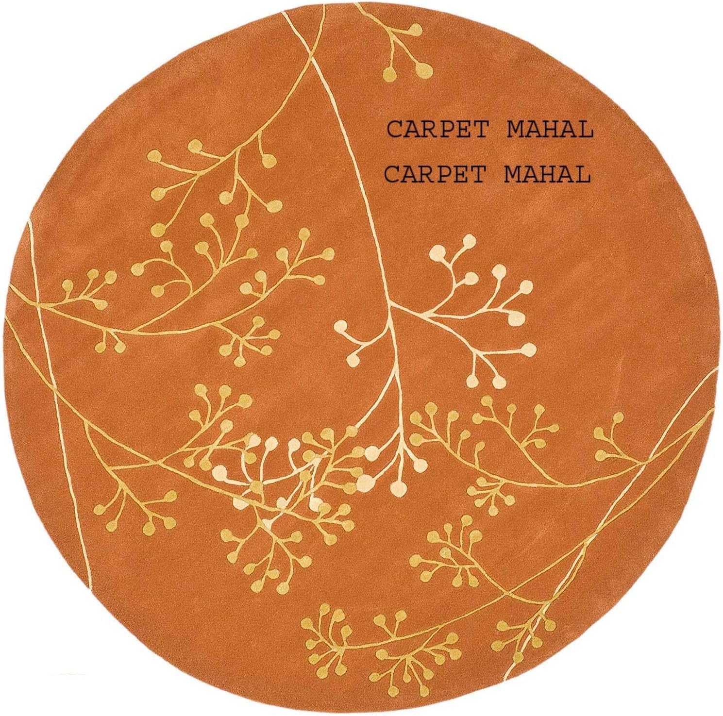 Modern Round Area Rug – Hand-Tufted with 100% NZ Wool, Thick & Soft Circular Carpet for Living Room, Bedroom & Dining Room Decor (Design C1, 9 X 9 Round)