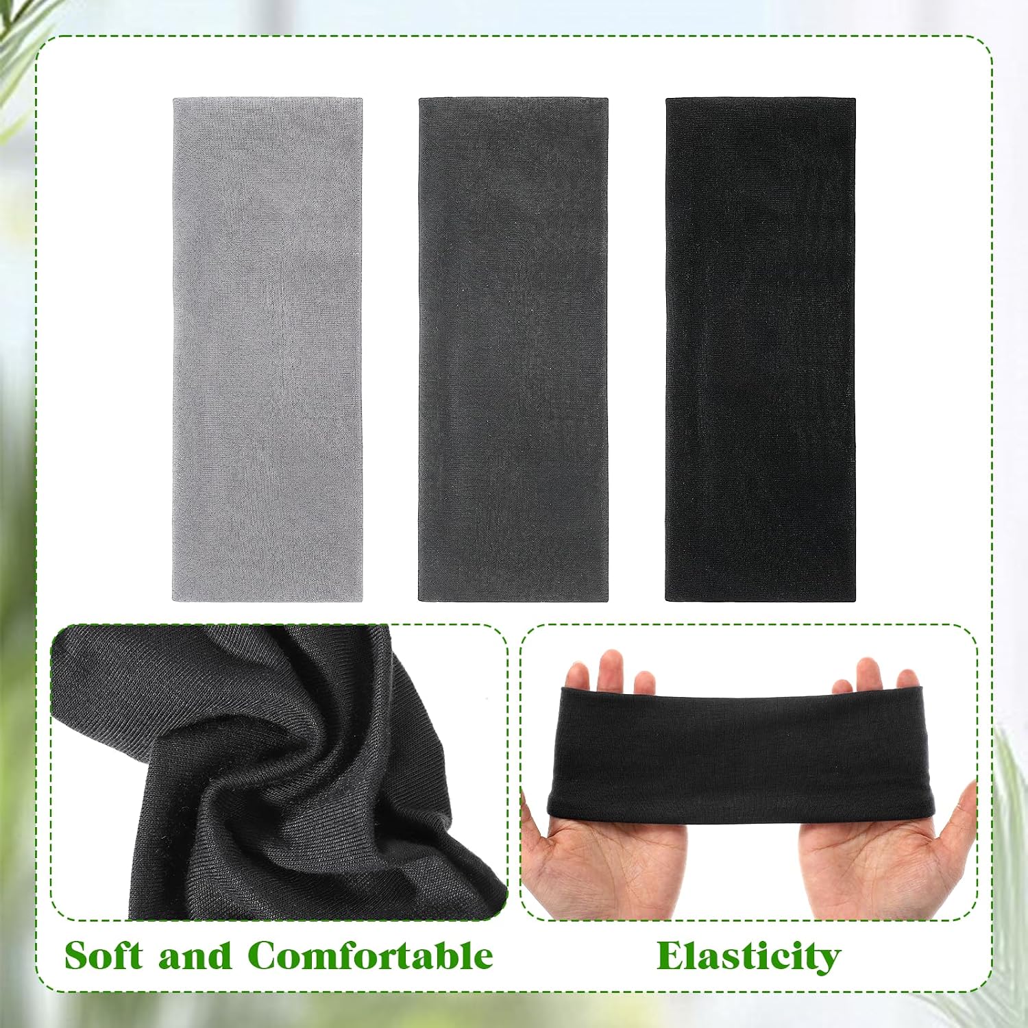 3 Pack Athletic Elastic Sweatbands Sports Headbands for Kids Breathable Sweat Wicking Headband Soft Moisture Hairband Soccer Headbands for Boys Girls Basketball Football Running Tennis