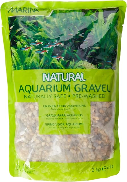Marina Decorative Aquarium Gravel Natural Creek, Grey, 2 - 4 mm, 2 Kg