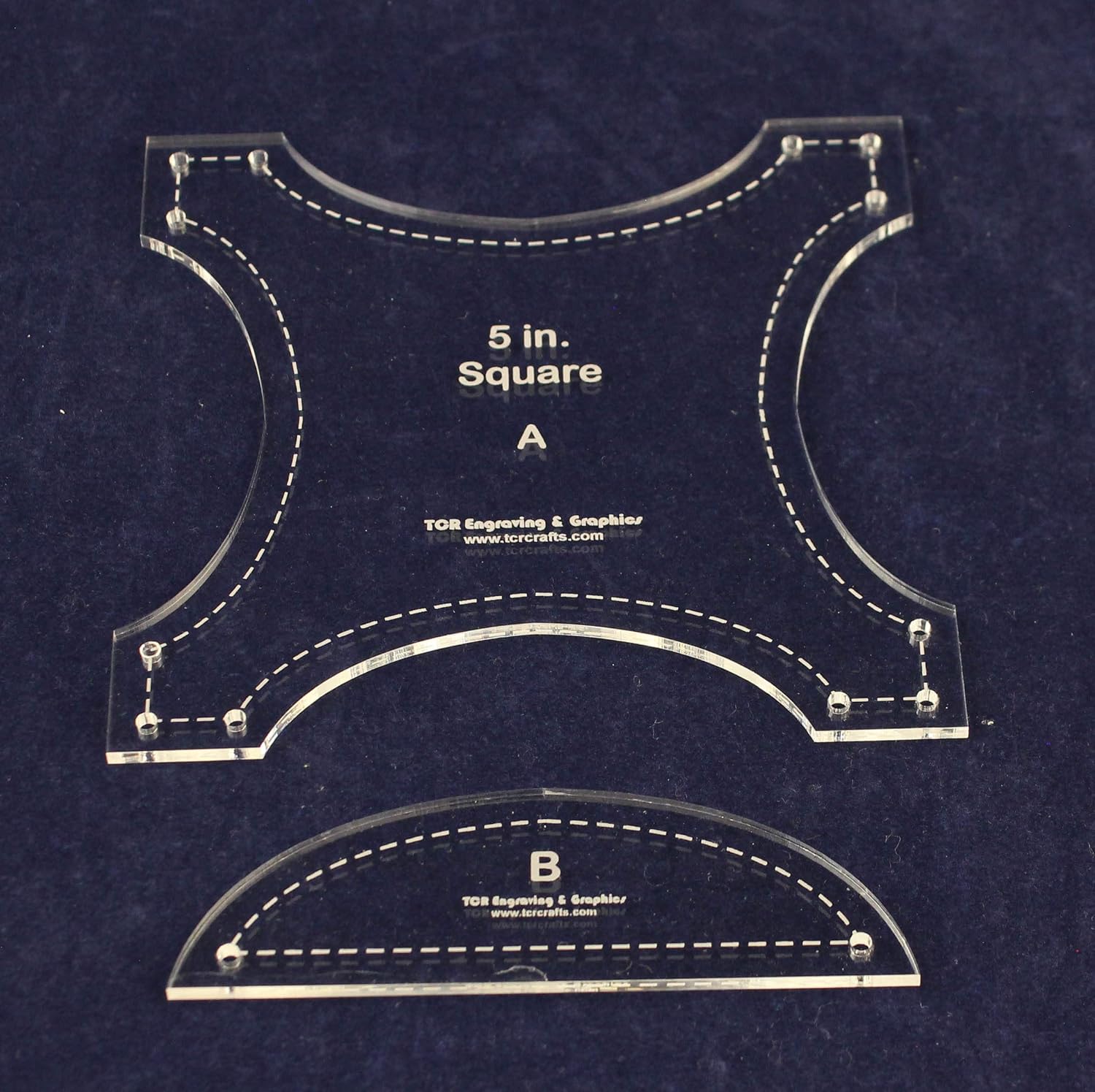 Robbing Peter to Pay Paul 5"- 2 pc Quilting Template Set-Acrylic 1/8"