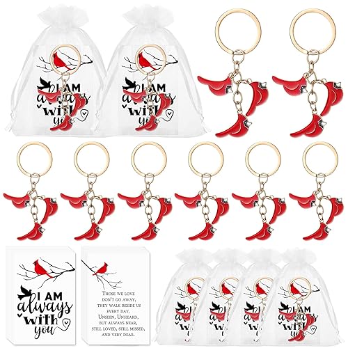 Landical 25 Sets Funeral Favors, Celebration of Life Favors,Red Cardinal