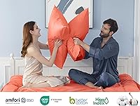 Vista 5 de Juego de 2 fundas de almohada estándar de tejido de percal de algodón tamaño Queen, preencogidas, transpirables e hipoalergénicas, juego de 2