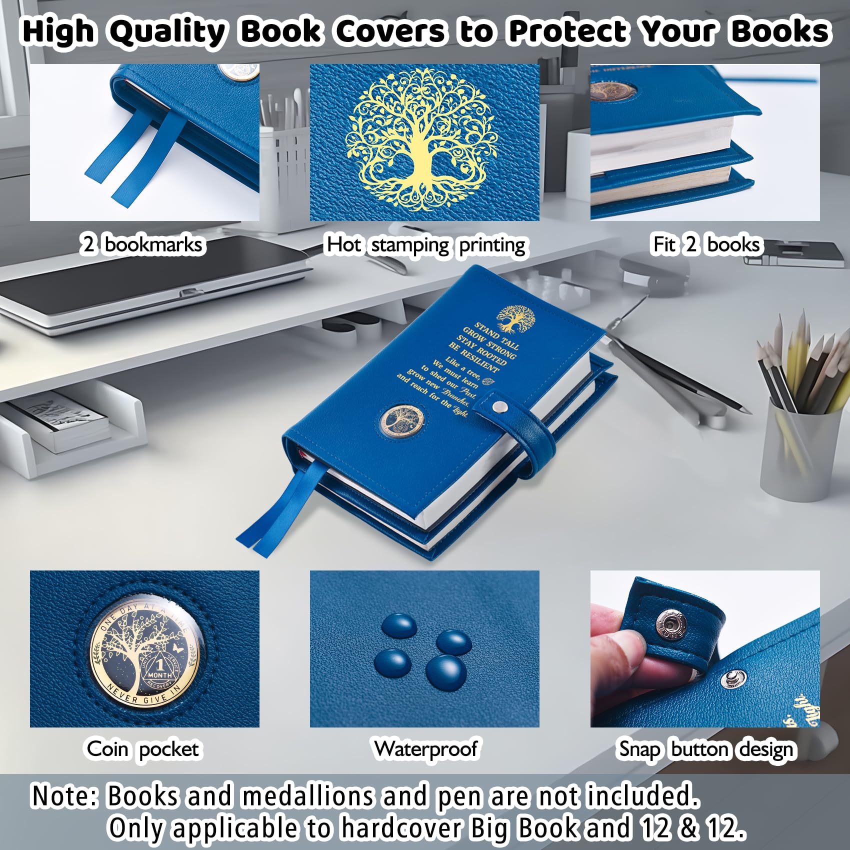 LParkin Double AA Big Book Cover with Coin Holder - Image 3