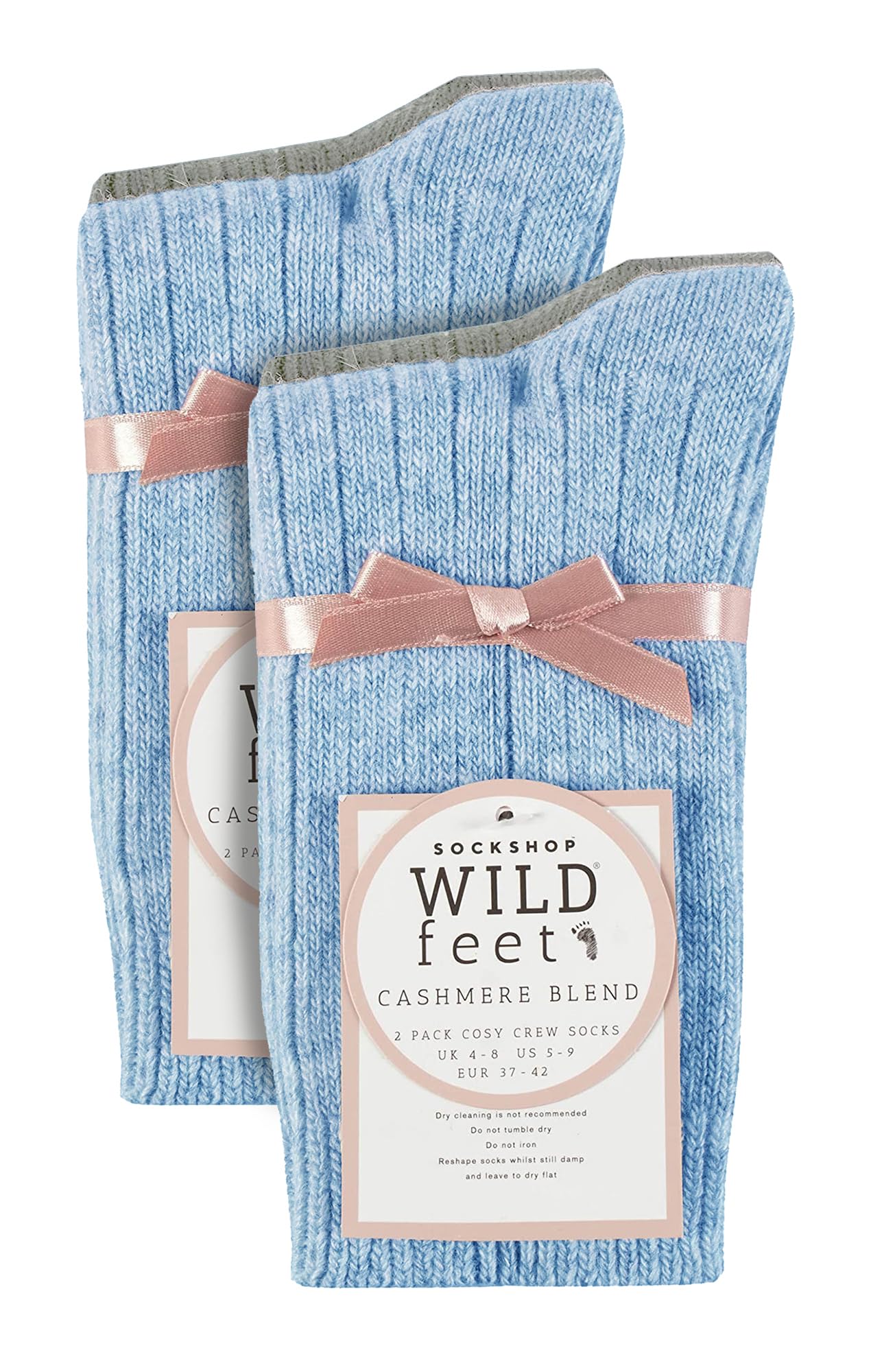 WILDFEET Paquete de 4 calcetines de cachemira para mujer, transpirables, acanalados, de lana, para mujer