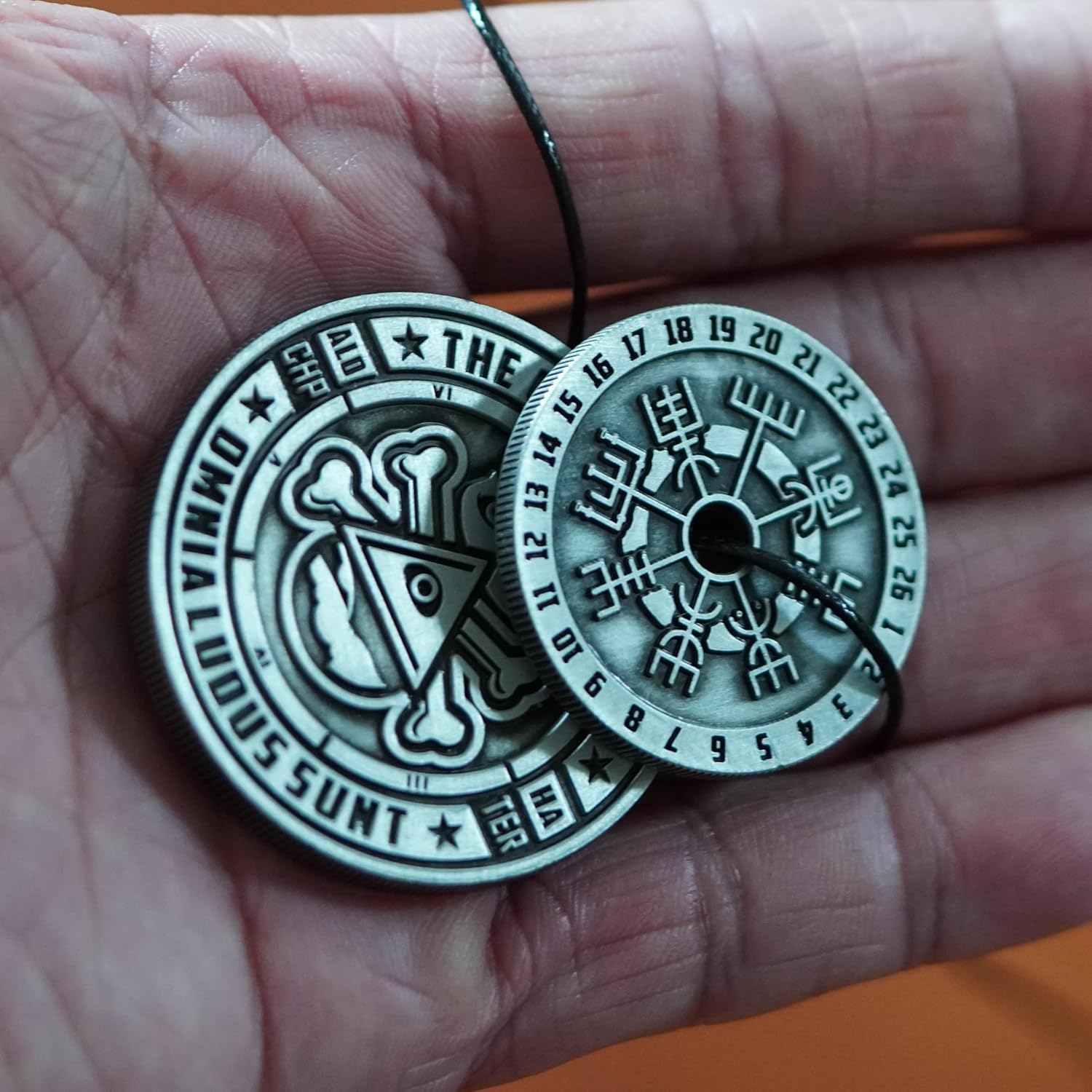 Caesar Cipher Coin Set Double Disc Encoder Decoder Cryptography Puzzle Secret Message Tool Collectible Gift