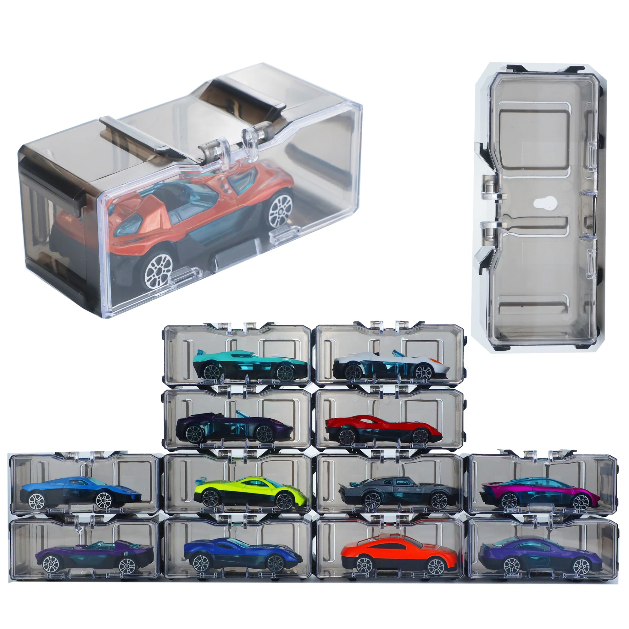 Enklogic 40 Pcs 1/64 Scale Model Car Display Case