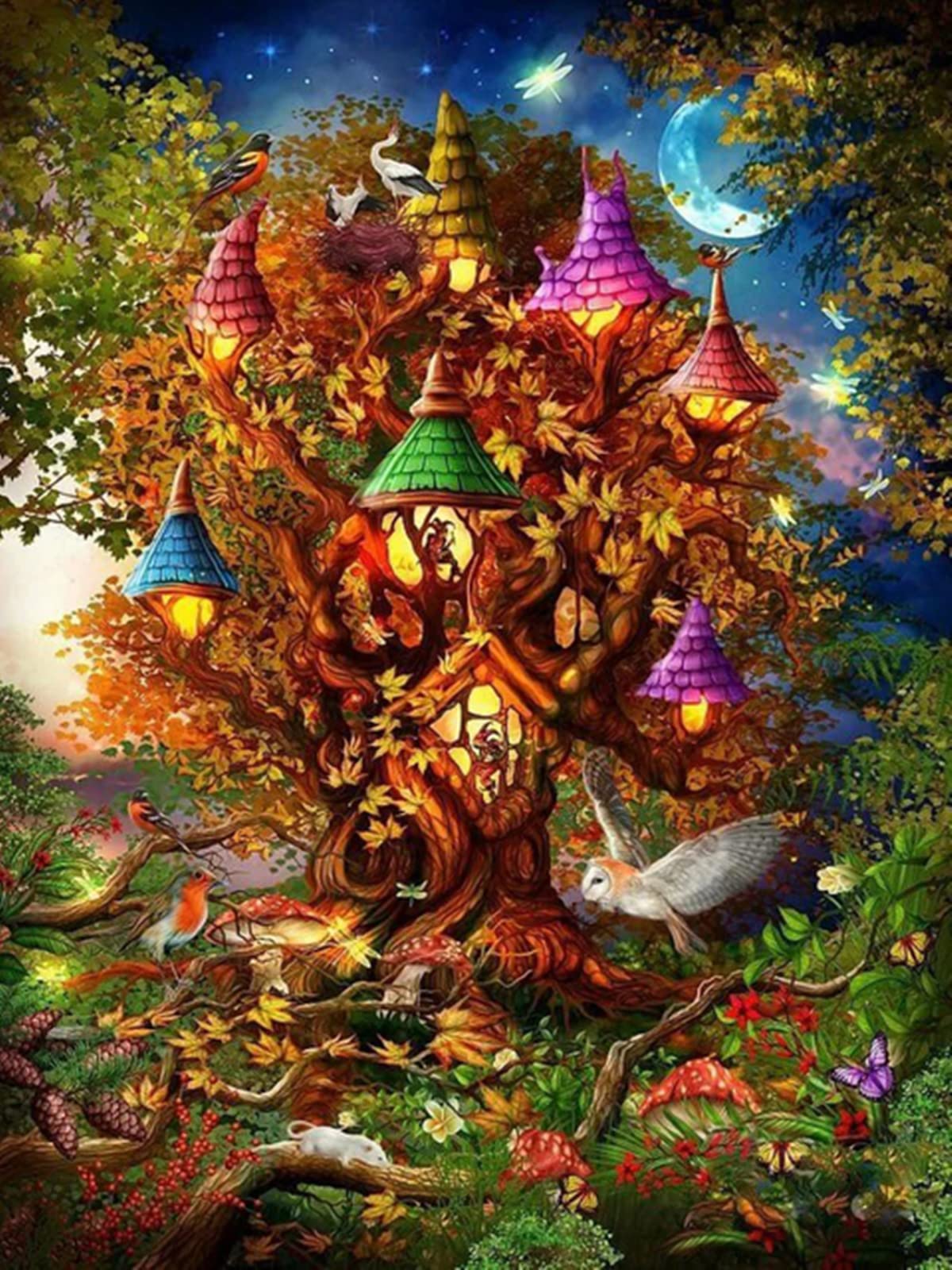 Puzzles 1500 Stück für Erwachsene Zauberbaum Lernspielzeug Geschenk Spaß Spiel WanddekorationFertige Größe 87×57cm