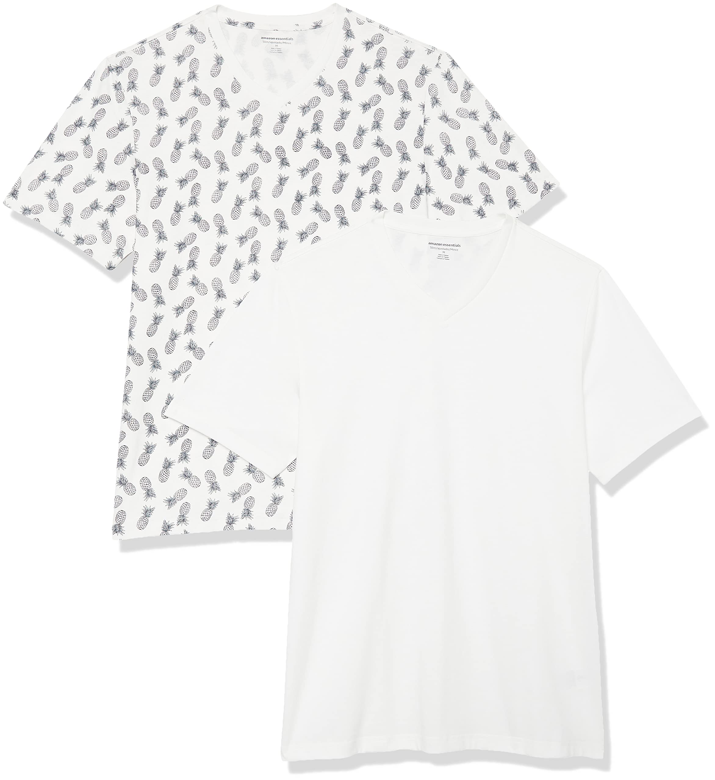 Amazon Essentials Mens V-Neck Short-Sleeve T-Shirts Pack of 2