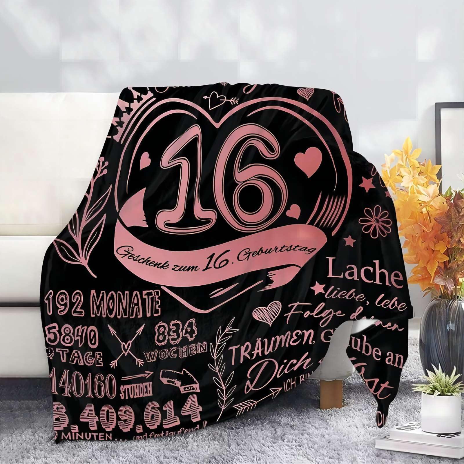 HTN - Lancia Coperta A Mia Mamma Da Figlia Figlio, Regalo Per Il Compleanno Della Mamma 8366150765230