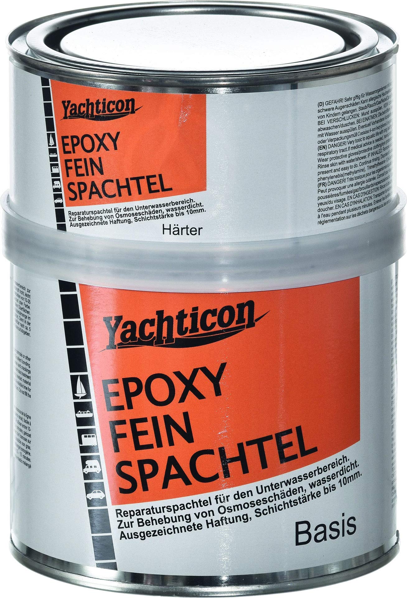Mastic époxy fin bi-composant mastic de rebouchage étanche 450g bois métal