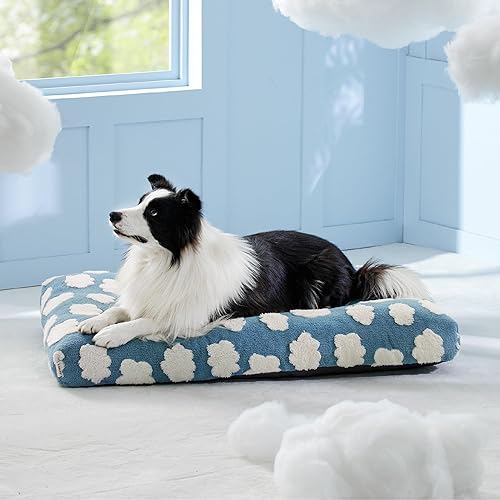 Miniatura 6 de LE SURE - Cama grande y linda para perro con espuma triturada gruesa para jaula, cama moderna afelpada para interiores con funda extraíble y lavable