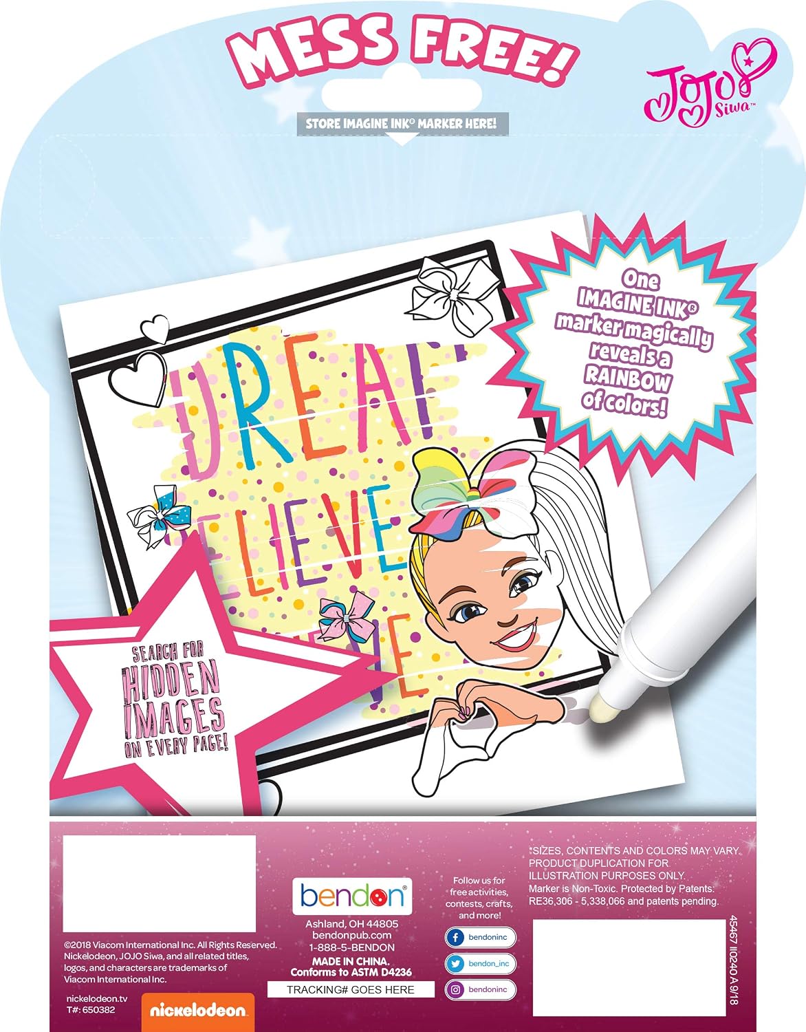 Bendon 45467 JoJo Siwa Imagine Ink Magic Ink Pictures,Multicolor