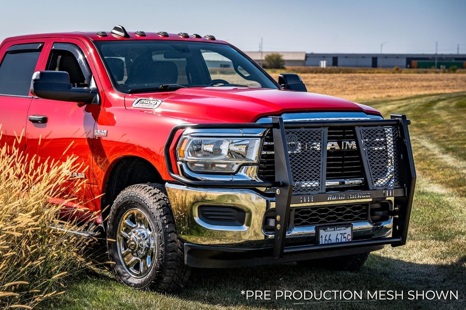 Road Armor 4192-BRSH Vaquero Front Grille Guard - Texture Black - Compatible with: 2019-2025 RAM 2500 3500 4500 5500