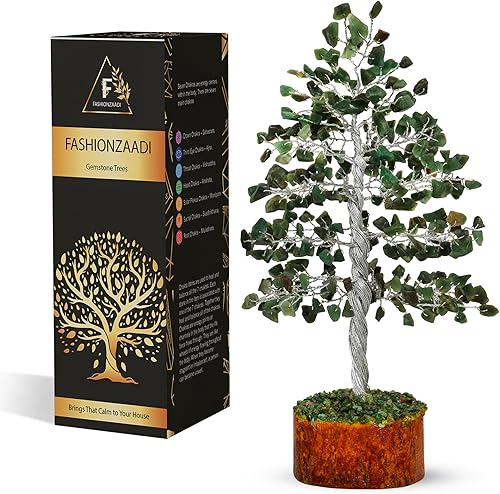 Árbol del dinero FASHIONZAADI con piedras preciosas, bonsai hecho a mano para el equilibrio de los chakras, sanación o reiki, árbol espiritual para