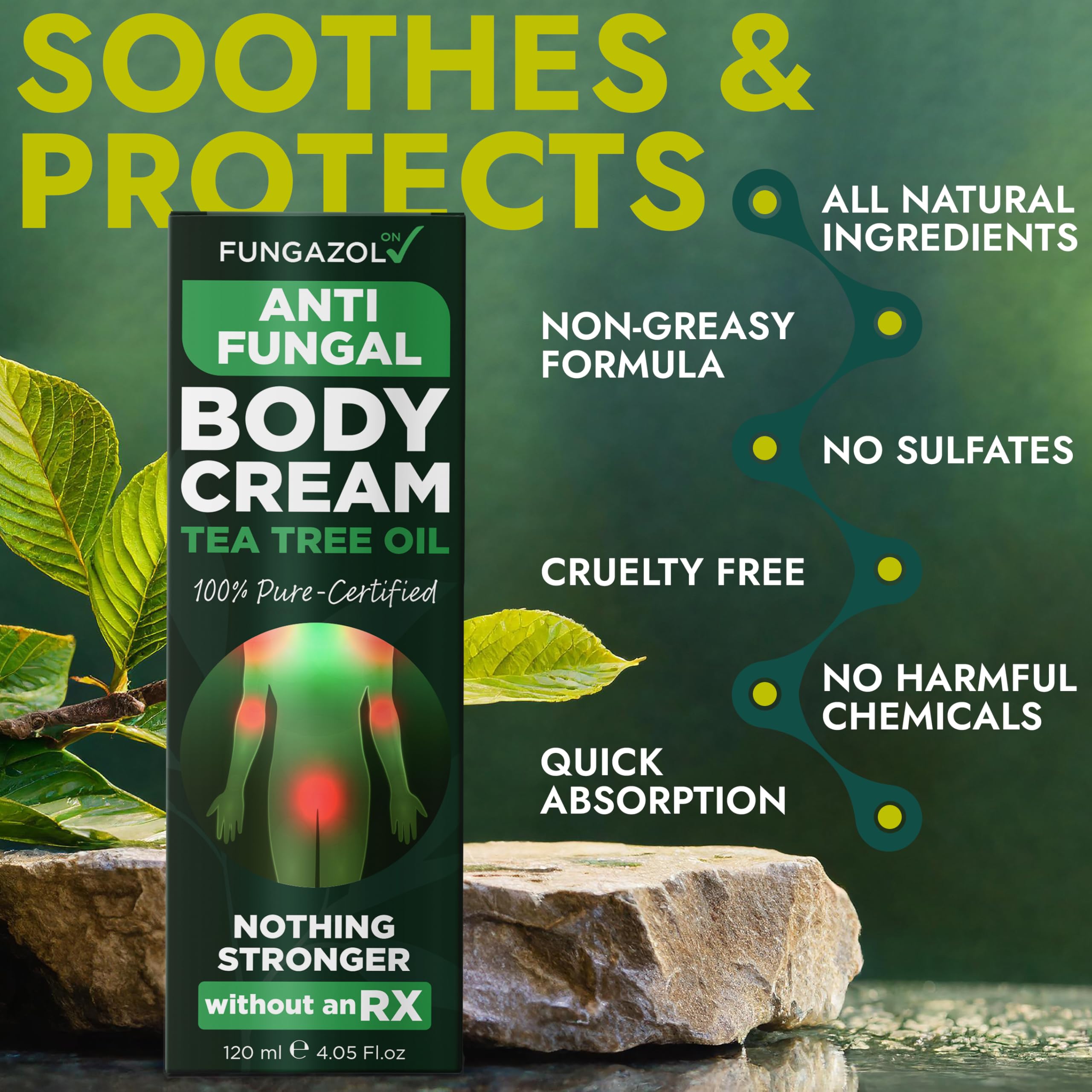 Antifungal Body Cream for Ringworm & Athlete's Foot with Tea Tree Oil — Amazon image 3